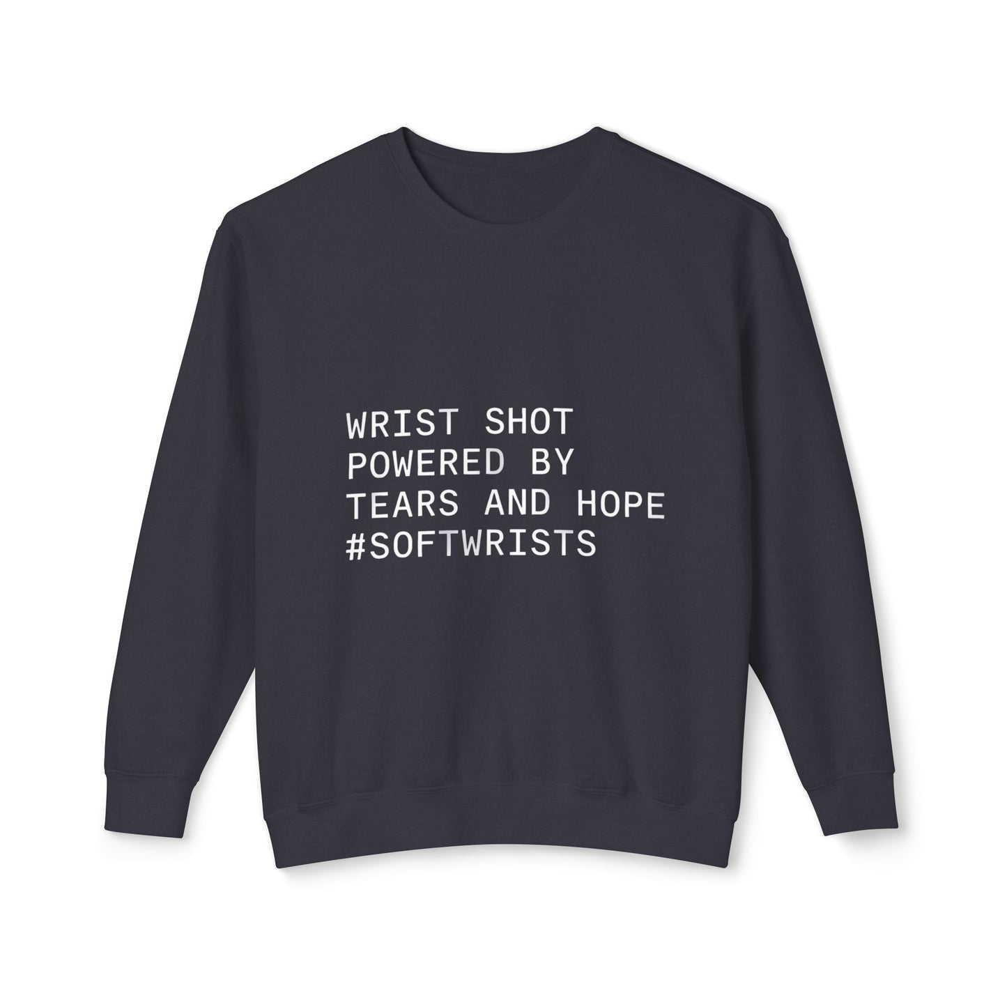 Grit Line Co. Crewneck β Wrist Shot Powered by Tears and Hope #SoftWrists