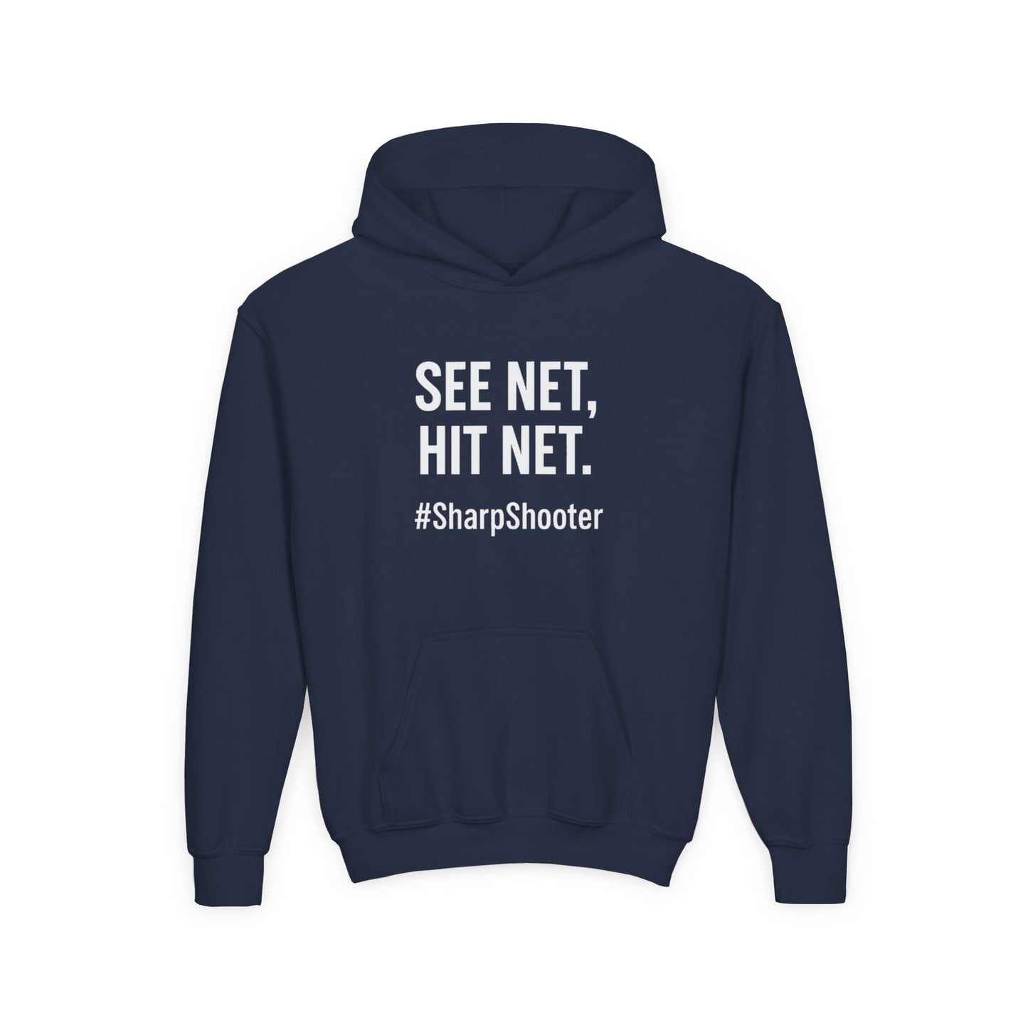 🔥 Youth Hoodie – “See Net, Hit Net.” #SharpShooter