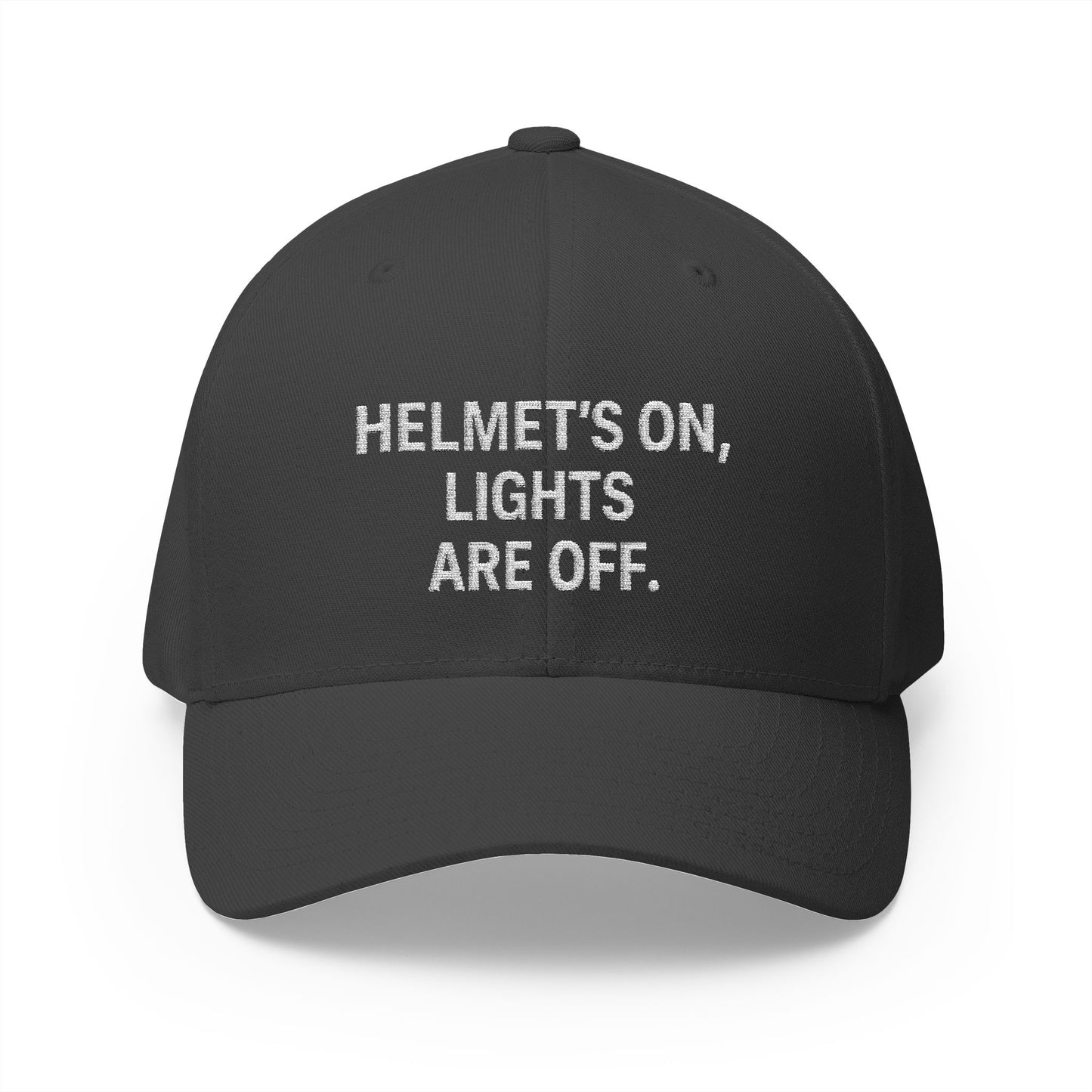 Grit Line Co. Athlete Line Dad Hat – Helmet’s On, Lights Off. #NoOneHome Structured Cap with Embroidery