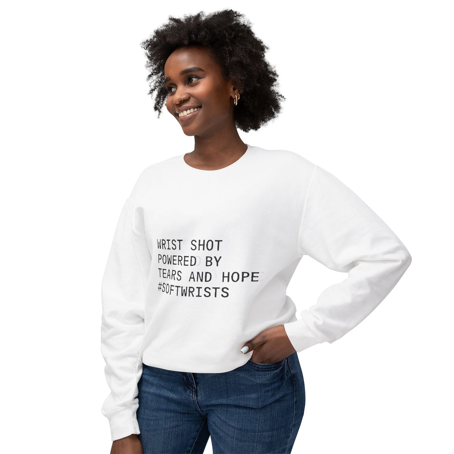 Grit Line Co. Crewneck β Wrist Shot Powered by Tears and Hope #SoftWrists