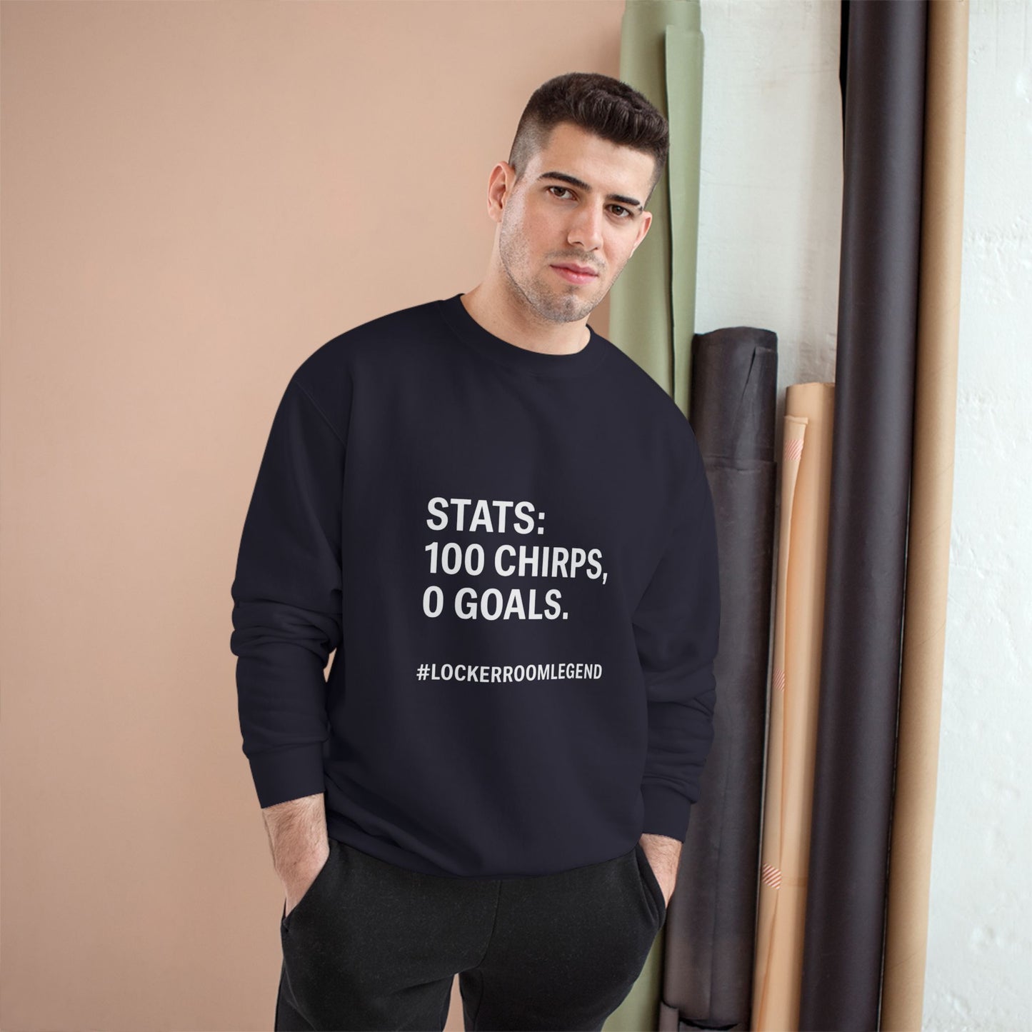 Stats Don’t Lie – Champion® Crewneck Sweatshirt