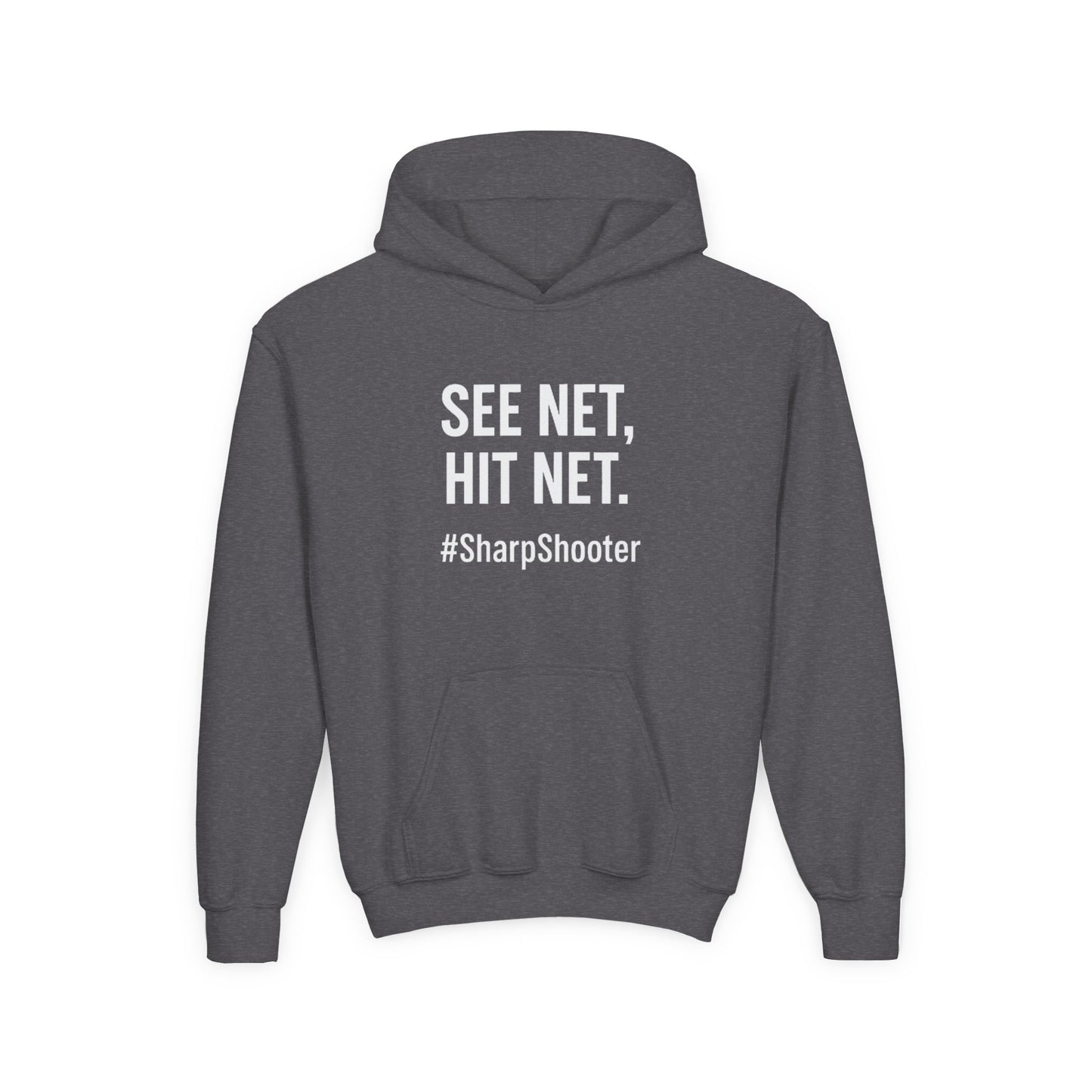 🔥 Youth Hoodie – “See Net, Hit Net.” #SharpShooter
